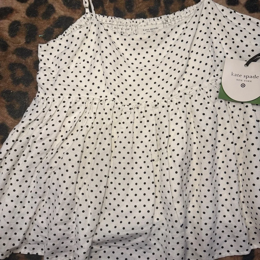 Kate Spade Iconic Black and White Polka Dot Camisole - Picture 2 of 8